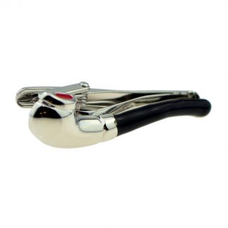 Large Smoking Pipe Design Tie Clip
