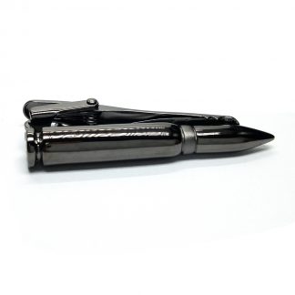 Gunmetal Bullet Design Tie Clip