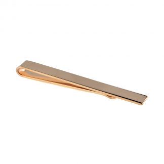 Rose Gold Plated Plain Tie Slide (engravable)