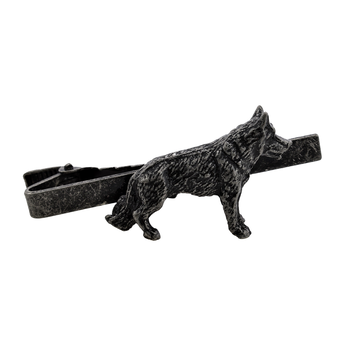 Alsatian German Shepherd Dog Pewter Tie Clip