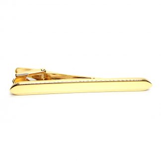 Gold Plated Tie Clip with Rounded Corners (engravable)