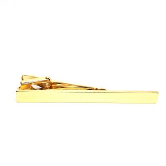 Gold Plated Tie Clip with Square Corners (engravable)