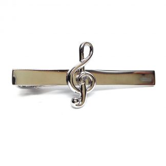 Treble Clef Music Tie Clip