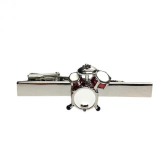 Red Drumkit Music Tie Clip