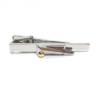 Two Tone Cricket Bat & Ball Sports Tie Clip