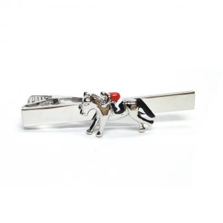 Horse Jockey on Racehorse Tie Clip