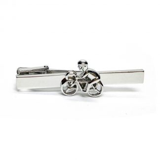 Cyclist on Bike Tie Clip
