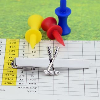 Crossed Golf Clubs Tie Clip
