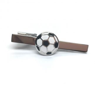 Black & White Football Design Tie Clip