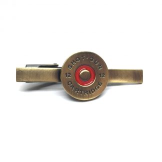 Brass Shotgun Cartridge Cap Tie Clip