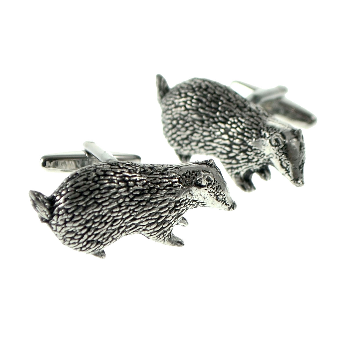 English Made Badger Pewter Cufflinks