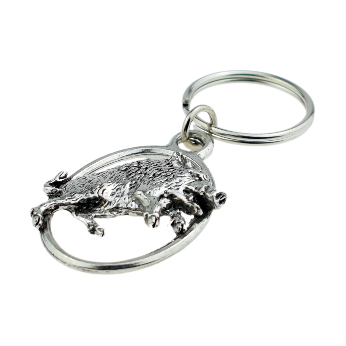 English Pewter Key Ring - Wild Boar