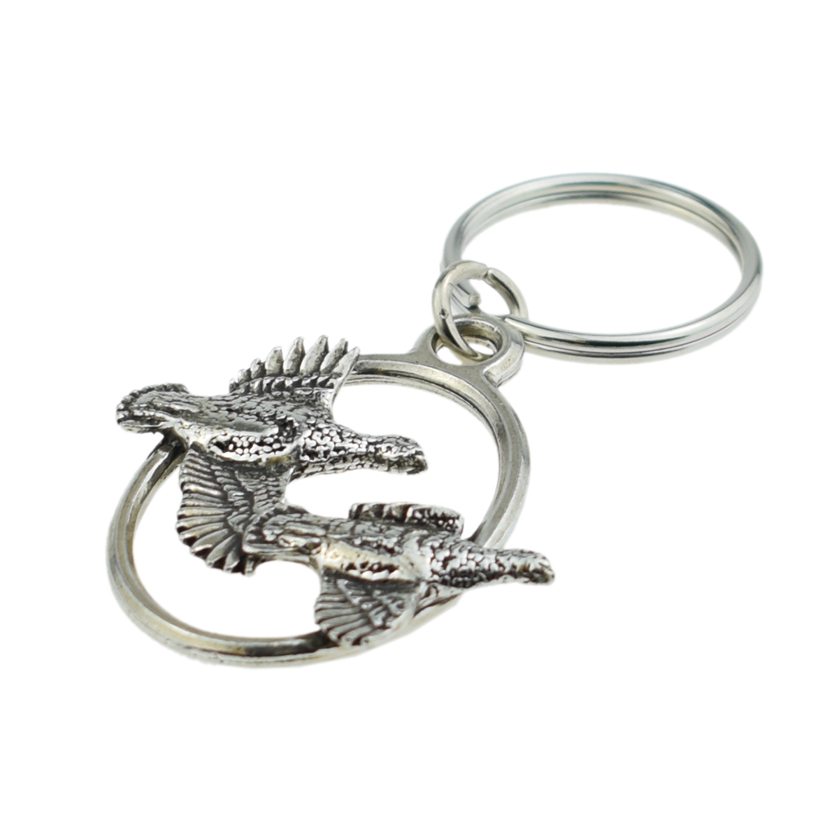 English Pewter Key Ring - Partridge bird
