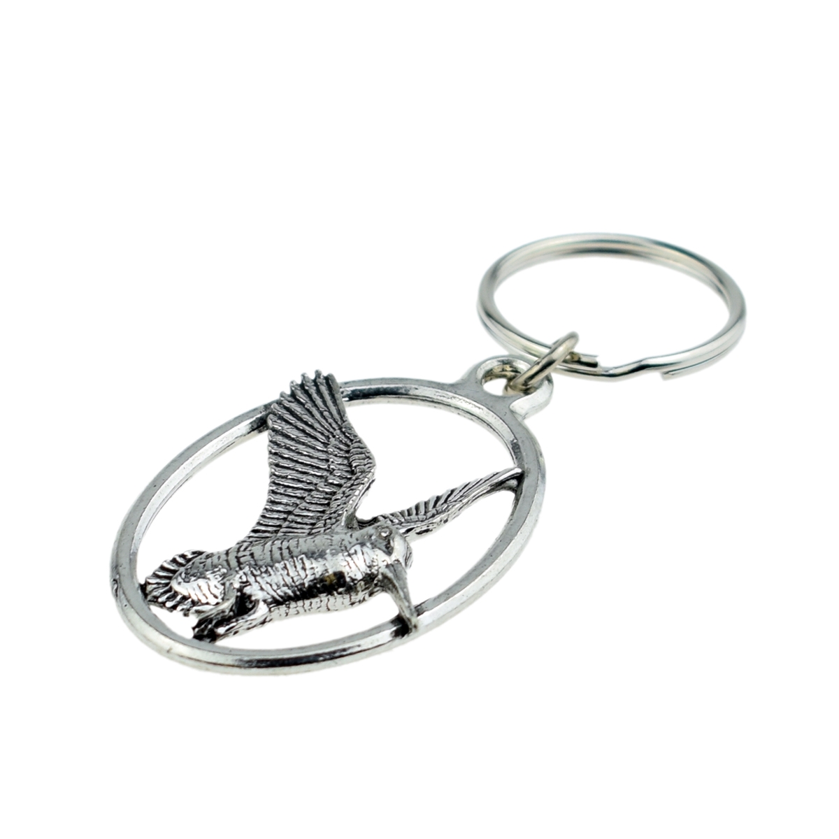 English Pewter Key Ring -  Rising Woodcock bird