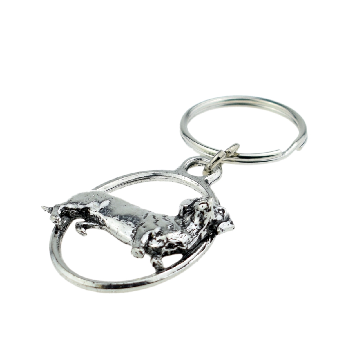 English Pewter Key Ring - Dachshund Dog