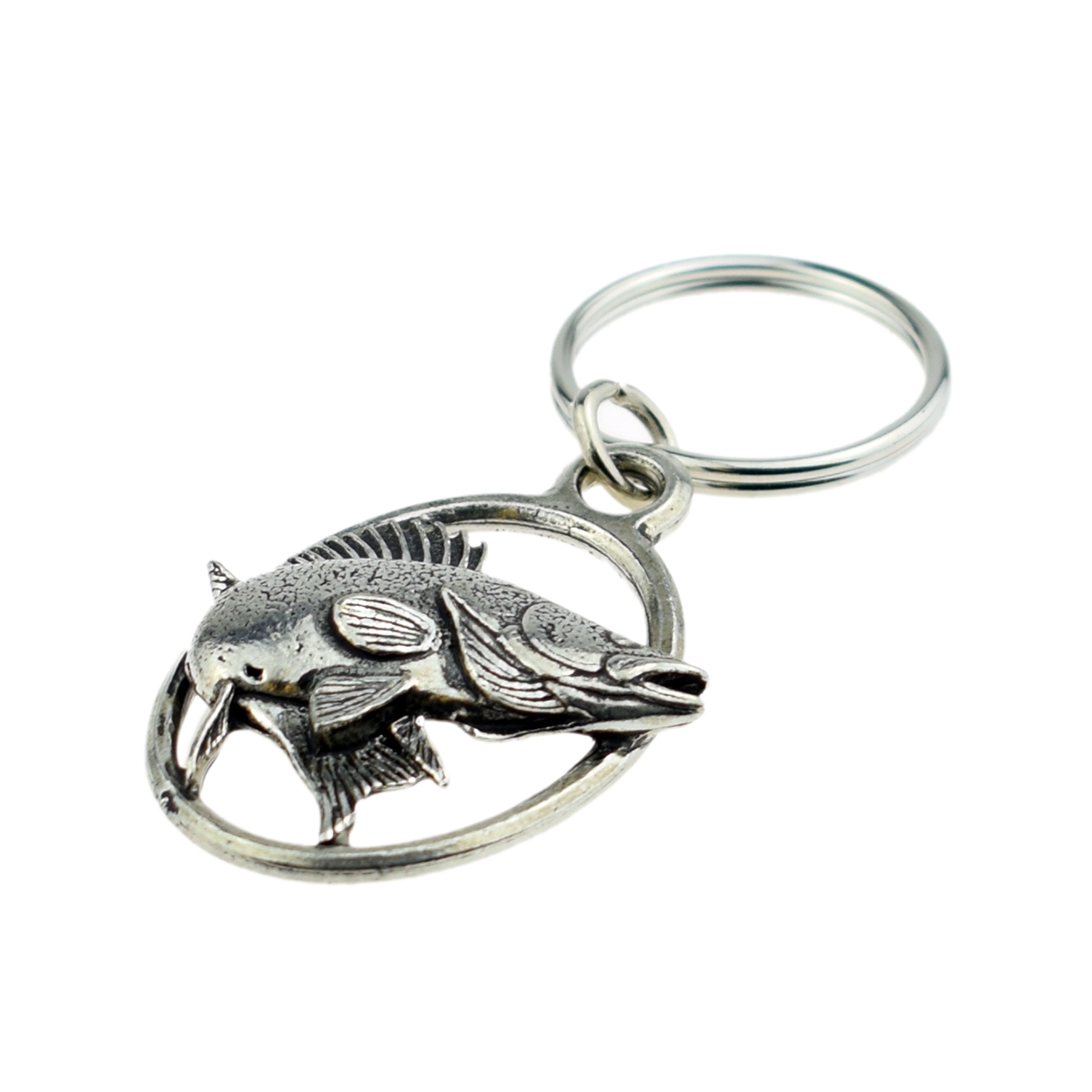 English Pewter Key Ring - Zander Fish