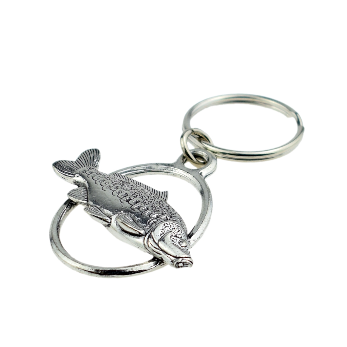 English Pewter Key Ring - Mirror Carp