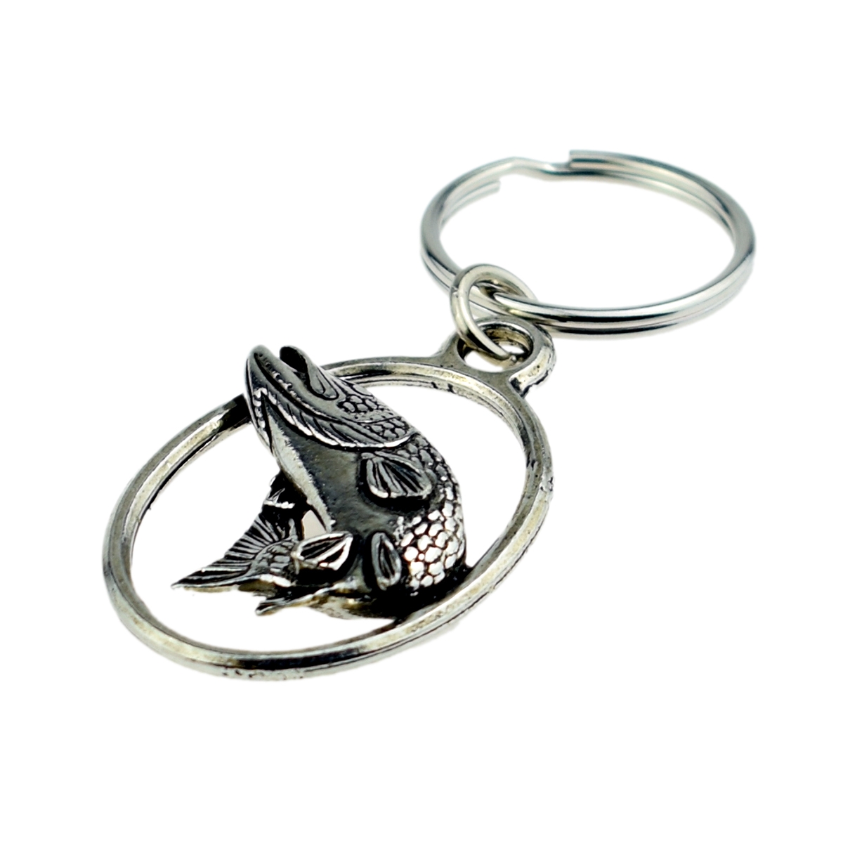 English Pewter Key Ring - Pike