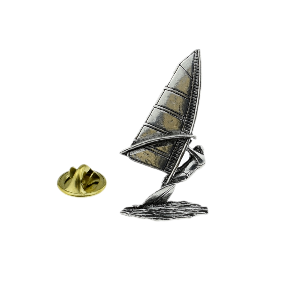 Windsurfer English Pewter Lapel Pin Badge