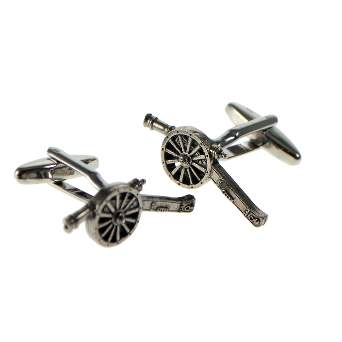 English Made Battle of Waterloo Canon Pewter Cufflinks