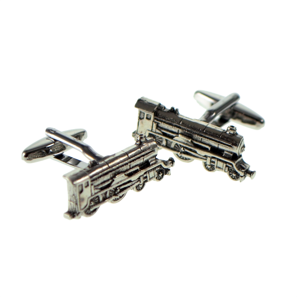 English Made Steam Locomotive Pewter Cufflinks