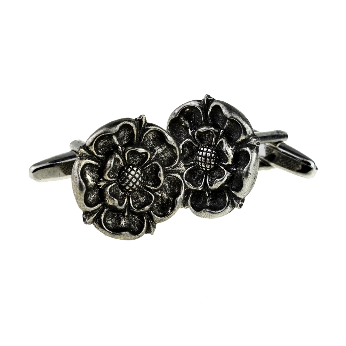 English Made Pewter Cufflinks English Tudor Rose