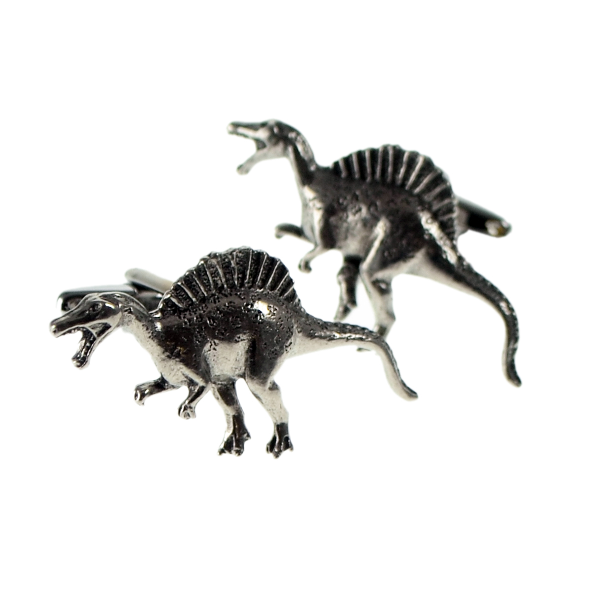 English Made Spinosaurus Pewter Cufflinks