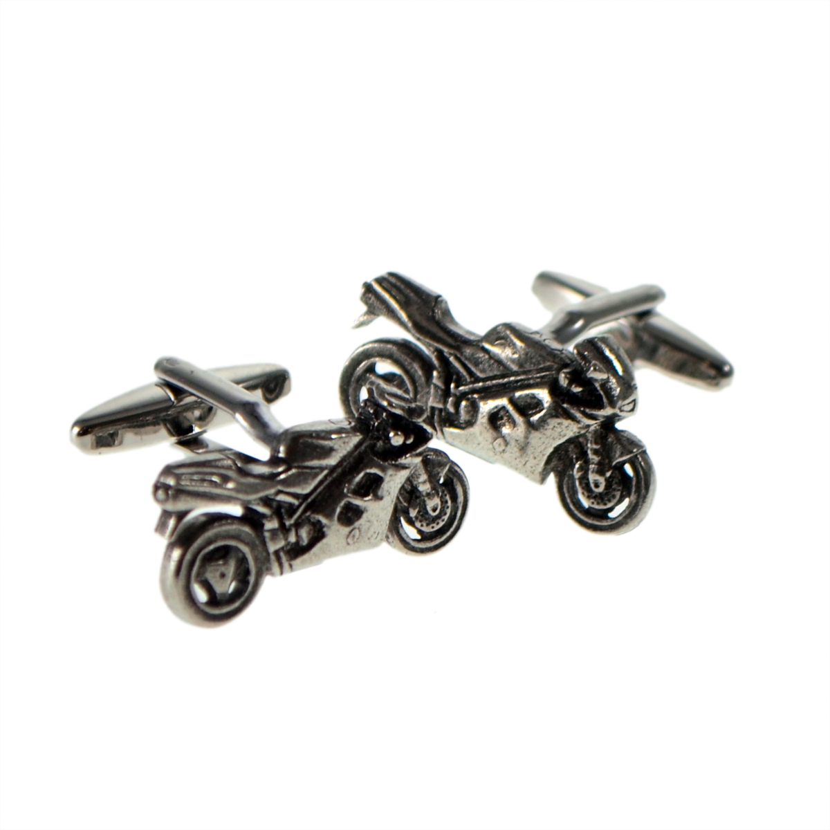English Made Sport Bike Pewter Cufflinks