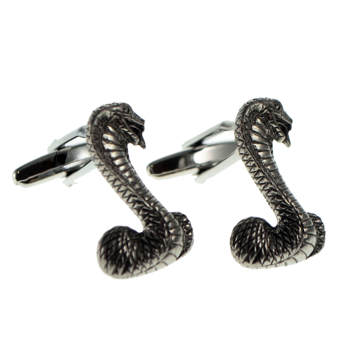 English Made Snake Pewter Cufflinks