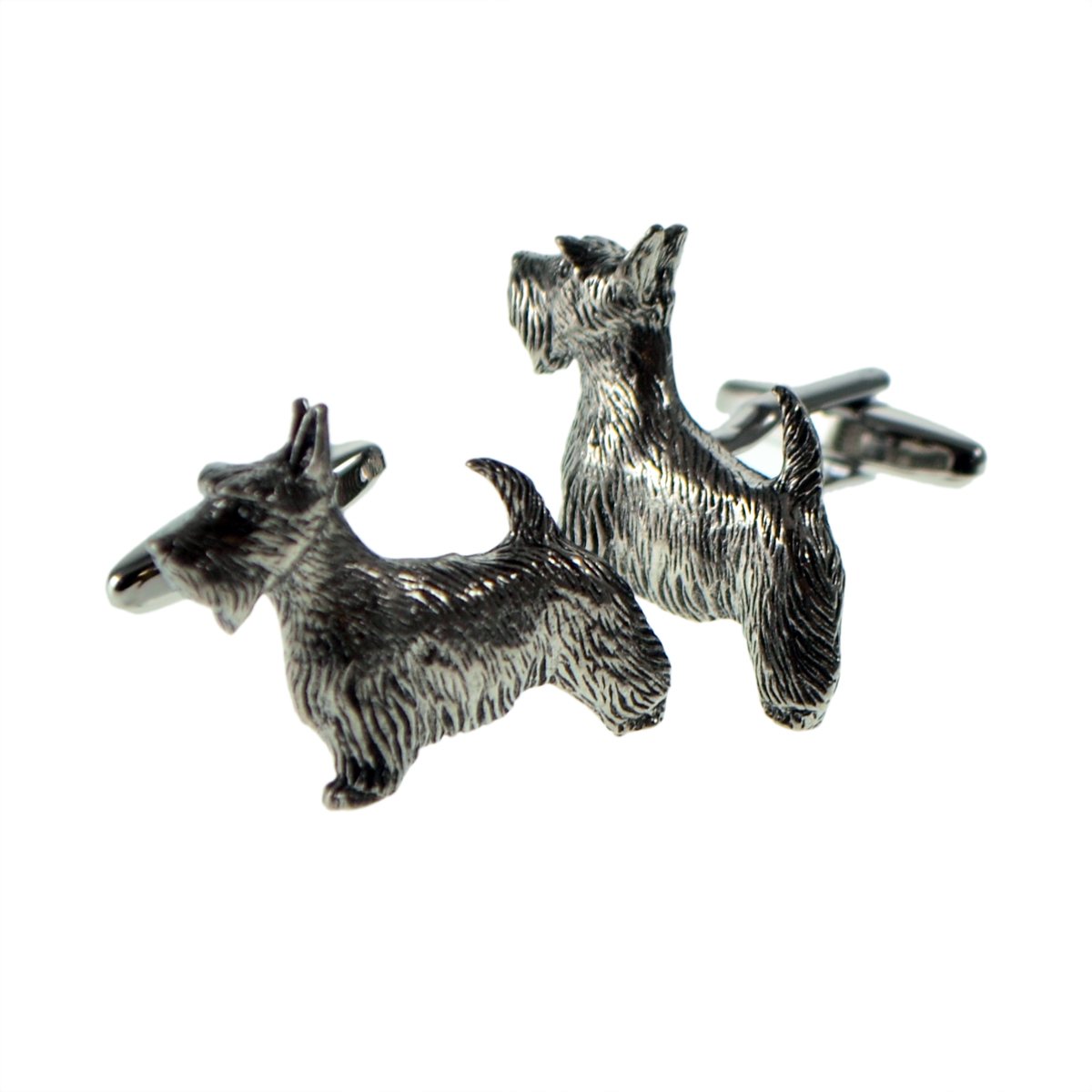 English Made Scottie Dog Pewter Cufflinks