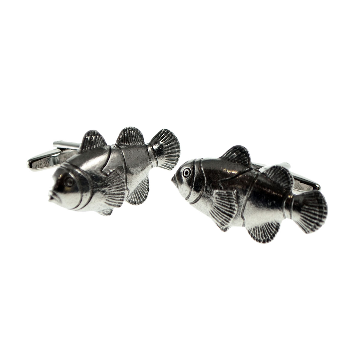 English Made Clownfish Pewter Cufflinks