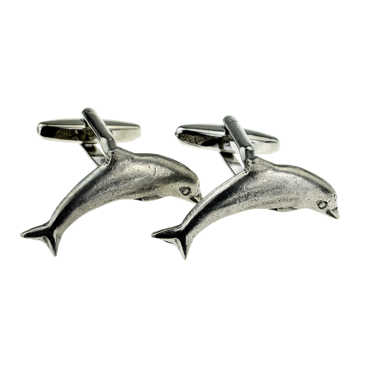 English Made Dolphin Pewter Cufflinks