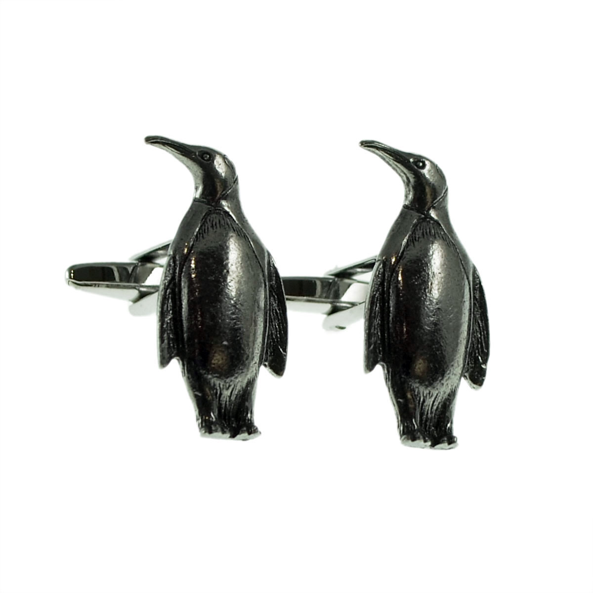 English Made Penguin Pewter Cufflinks