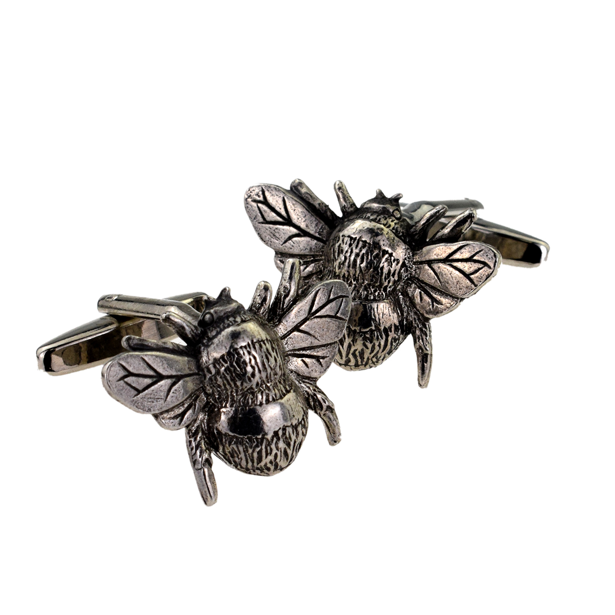 English Made Pewter Bee Cufflinks