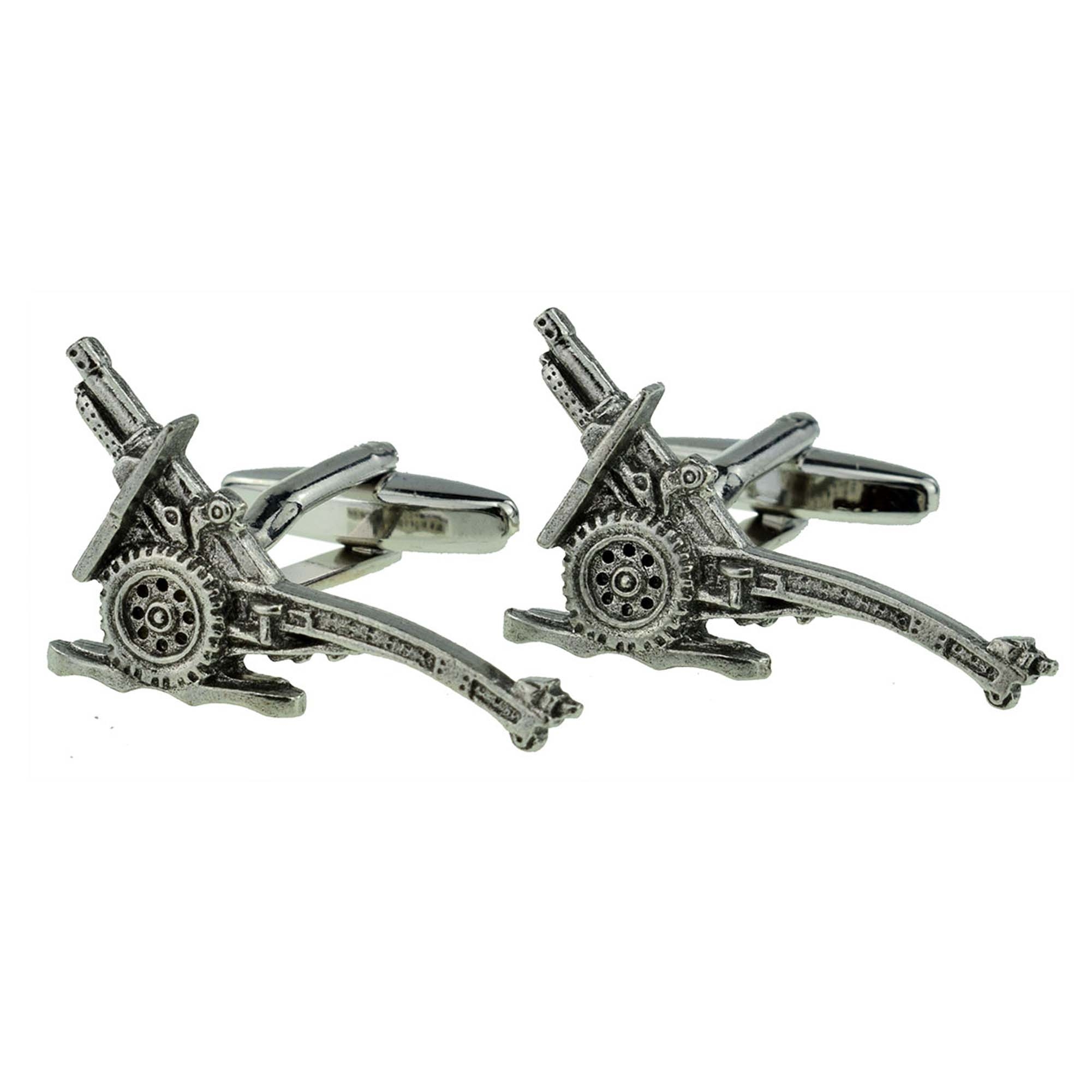 Military 25lb Gun Pewter Cufflinks