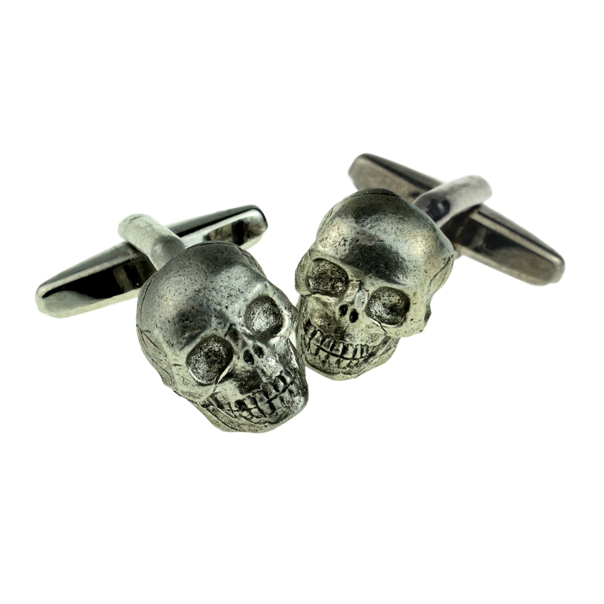 English Made Pewter Cufflinks Skull