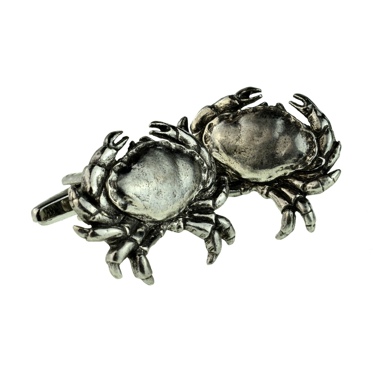 English Made Pewter Cufflinks Beach Crab