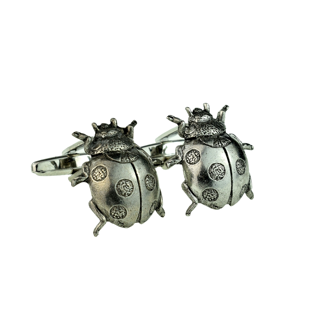English Made Pewter Cufflinks Ladybird