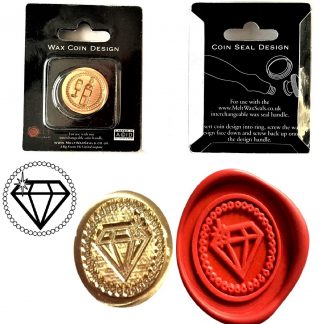 Single Wax sealing coin design 150 Diamond design (Wedding Anniversary Engagement)