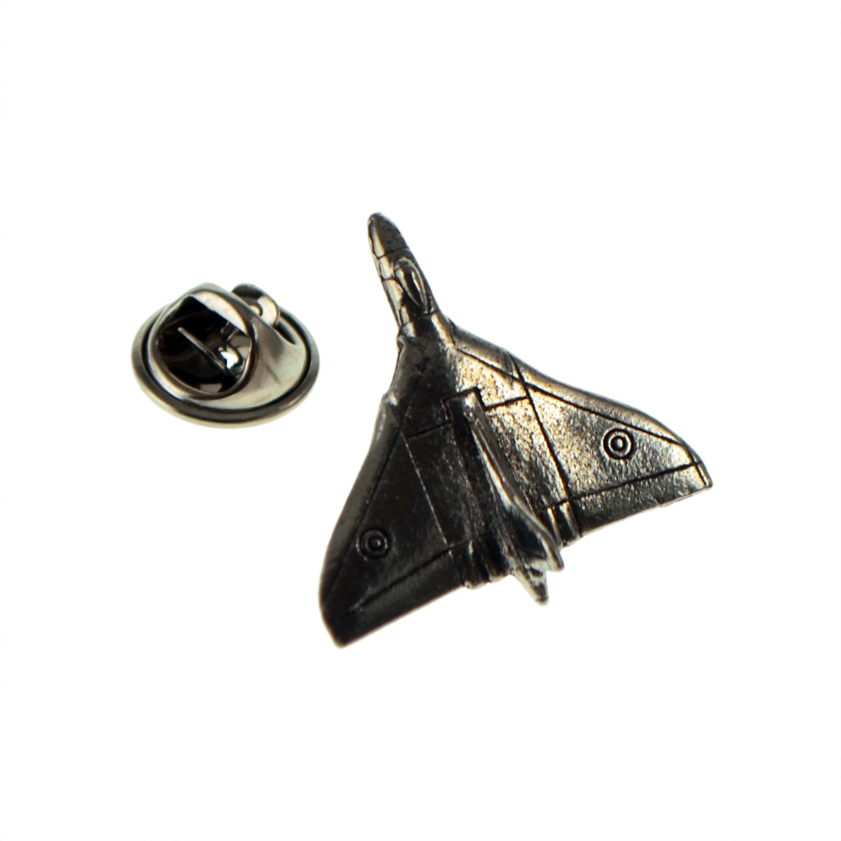 Vulcan Bomber Aeroplane Pewter Lapel Pin Badge