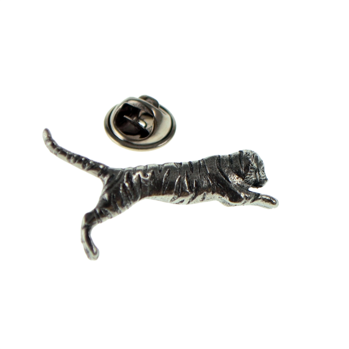 Tiger Pewter Lapel Pin Badge