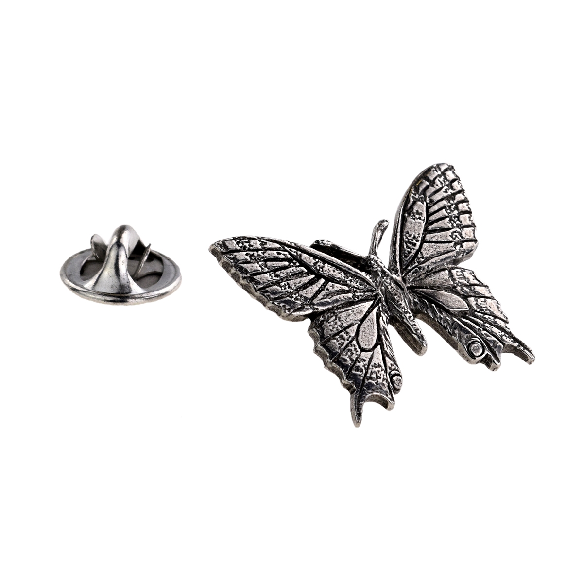 Pewter Butterfly Lapel Pin Badge