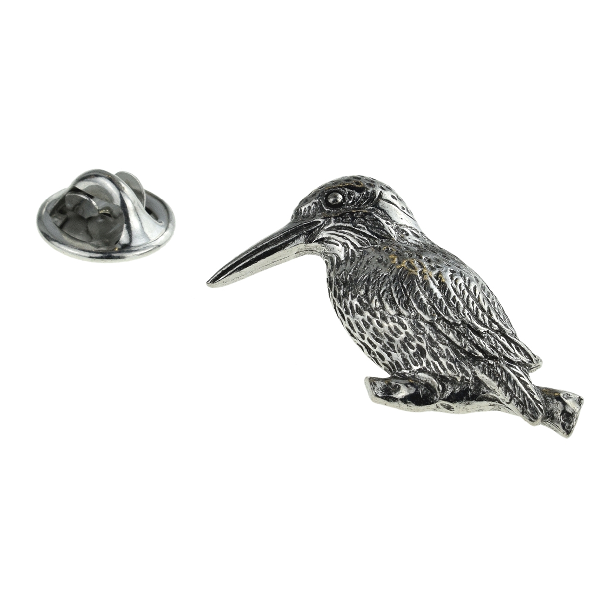 Kingfisher Design Pewter Lapel Pin Badge